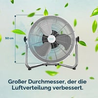 Ventilator Industrial Cecotec EnergySilence 5000 Pro, 120 W, 3 Palete Metalice 51 cm (20"), Motor din Cupru, 3 Viteze, Înclinare Reglabilă, Finisaj Cromat 3