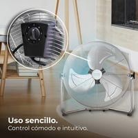Ventilator Industrial Cecotec EnergySilence 5000 Pro, 120 W, 3 Palete Metalice 51 cm (20"), Motor din Cupru, 3 Viteze, Înclinare Reglabilă, Finisaj Cromat 6