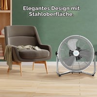 Ventilator Industrial Cecotec EnergySilence 5000 Pro, 120 W, 3 Palete Metalice 51 cm (20"), Motor din Cupru, 3 Viteze, Înclinare Reglabilă, Finisaj Cromat 7