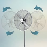 Stojanový ventilátor Cecotec EnergySilence 600 Woodstyle, 50 W, 16", drevený dizajn, 4 lopatky, 3 rýchlosti, oscilácia, nastaviteľná výška 3