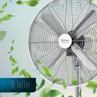 Stojanový ventilátor Cecotec EnergySilence 600 Woodstyle, 50 W, 16", drevený dizajn, 4 lopatky, 3 rýchlosti, oscilácia, nastaviteľná výška 5