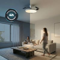 Stropný ventilátor so svetlom Cecotec EnergySilence Aero 300 Air Invisible, so zasúvateľnými lopatkami, 30W DC motorom, diaľkovým ovládaním, 6 rýchlosťami, 4-hodinovým časovačom a funkciou leto-zima 6