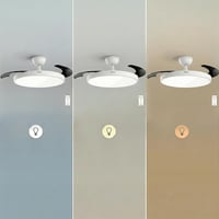 Stropný ventilátor so svetlom Cecotec EnergySilence Aero 300 Air Invisible, so zasúvateľnými lopatkami, 30W DC motorom, diaľkovým ovládaním, 6 rýchlosťami, 4-hodinovým časovačom a funkciou leto-zima 8