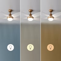 Stropný ventilátor Cecotec EnergySilence Aero 4200 GoldLightWood so svetlom – 106 cm, 53 W motor, 15 W LED, 3 úrovne jasu, diaľkové ovládanie, 5 lopatiek 8