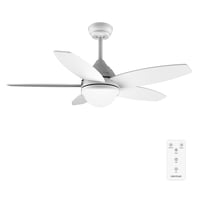Stropný ventilátor so svetlom Cecotec EnergySilence Aero 4200 LightWood, 106 cm, 53 W motor, 15 W LED, diaľkové ovládanie, 5 lopatiek, 3 rýchlosti, bielo-hnedý 2