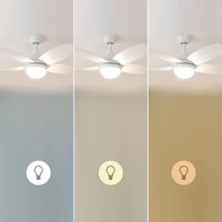 Stropný ventilátor so svetlom Cecotec EnergySilence Aero 4200 LightWood, 106 cm, 53 W motor, 15 W LED, diaľkové ovládanie, 5 lopatiek, 3 rýchlosti, bielo-hnedý 9