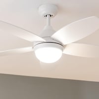 Stropný ventilátor so svetlom Cecotec EnergySilence Aero 4200 LightWood, 106 cm, 53 W motor, 15 W LED, diaľkové ovládanie, 5 lopatiek, 3 rýchlosti, bielo-hnedý 6