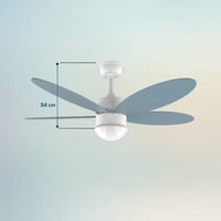 Stropný ventilátor Cecotec EnergySilence Aero 4260 Sky s LED osvetlením — Jedna z lopatiek je poškriabaná a produkt bol používaný (stav: pozri 2. obrázok) 7