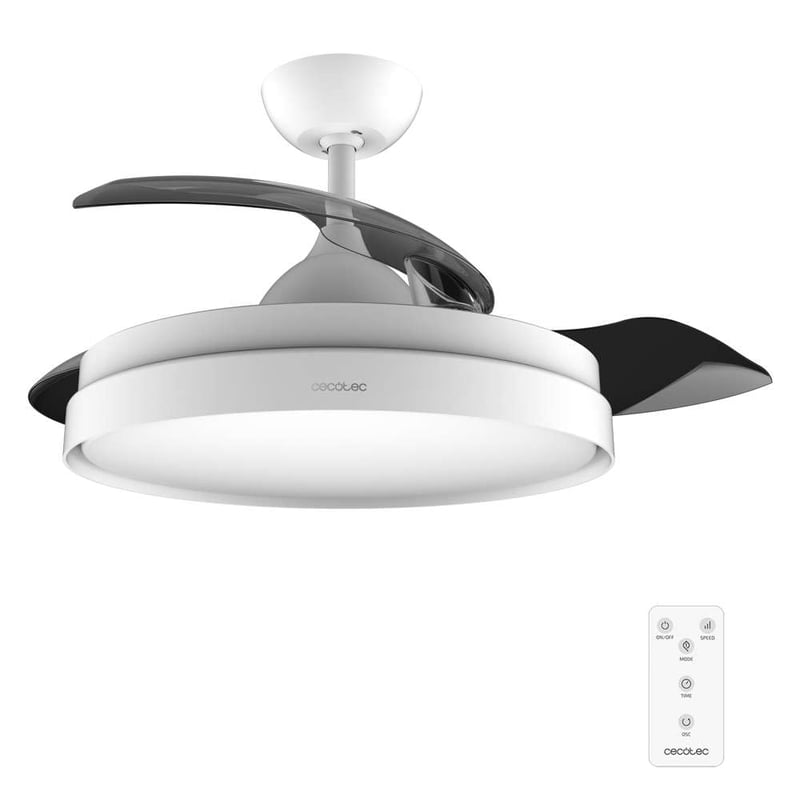 Ventilator de tavan Cecotec EnergySilence Aero 4280 cu pale practice și lampă, 106 cm, 40 W, temporizator, iluminare în 3 culori, funcție vară-iarnă