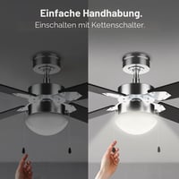 Stropný ventilátor so svetlom Cecotec EnergySilence Aero 450 IronBlack, 50W DC motor, priemer 106 cm, 4 obojstranné lopatky, 3 rýchlosti, letný a zimný režim 8
