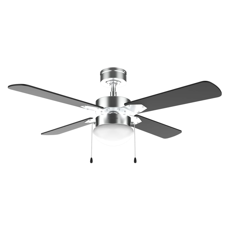 Stropný ventilátor so svetlom Cecotec EnergySilence Aero 450 IronBlack, 50W DC motor, priemer 106 cm, 4 obojstranné lopatky, 3 rýchlosti, letný a zimný režim