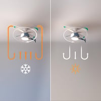 Stropný ventilátor so svetlom Cecotec EnergySilence Aero 4600 Helicopter, 100 cm, 36W DC motor, 32W LED, 4 lopatky, 6 rýchlostí, časovač, zimný/letný režim 10