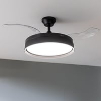 Stropný ventilátor Cecotec EnergySilence Aero 470, 55 W, diaľkové ovládanie, 3 lopatky, 3 rýchlosti, priemer 106 cm, čierny, zimná funkcia, 132 cm, sivý 6