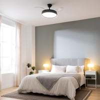Stropný ventilátor Cecotec EnergySilence Aero 470, 55 W, diaľkové ovládanie, 3 lopatky, 3 rýchlosti, priemer 106 cm, čierny, zimná funkcia, 132 cm, sivý 3