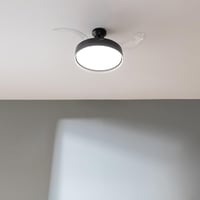 Stropný ventilátor Cecotec EnergySilence Aero 470, 55 W, diaľkové ovládanie, 3 lopatky, 3 rýchlosti, priemer 106 cm, čierny, zimná funkcia, 132 cm, sivý 2