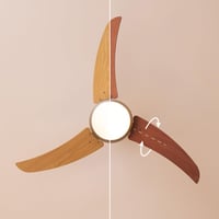 Ventilator de tavan Cecotec EnergySilence Aero 480 cu lampă, telecomandă, 65 W, diametru 106 cm, 3 pale reversibile, finisaj nuc/fag 4