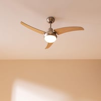 Ventilator de tavan Cecotec EnergySilence Aero 480 cu lampă, telecomandă, 65 W, diametru 106 cm, 3 pale reversibile, finisaj nuc/fag 2