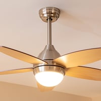 Stropný ventilátor Cecotec EnergySilence Aero 495 so svetlom, 55 W, priemer 106 cm, 5 reverzibilných lopatiek, LED osvetlenie, diaľkové ovládanie, 8-hodinový časovač, 3 rýchlosti, drevené prevedenie 5