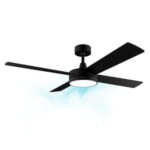Stropni ventilator Cecotec EnergySilence Aero 5200 Black Line – 132 cm, crni, LED svjetlo, daljinski upravljač, 8-satni timer, 3 brzine, 60 W