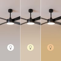 Stropni ventilator Cecotec EnergySilence Aero 5200 Black Line – 132 cm, crni, LED svjetlo, daljinski upravljač, 8-satni timer, 3 brzine, 60 W 9