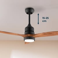 Stropni ventilator sa svjetlom Cecotec EnergySilence Aero 5230 DarkWood – 52", DC motor od 40 W, LED svjetlo, daljinski upravljač, 6 brzina, tajmer, tamno drvo 9