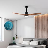 Stropni ventilator sa svjetlom Cecotec EnergySilence Aero 5230 DarkWood – 52", DC motor od 40 W, LED svjetlo, daljinski upravljač, 6 brzina, tajmer, tamno drvo 6