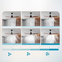 Stropni ventilator sa svjetlom Cecotec EnergySilence Aero 5230 DarkWood – 52", DC motor od 40 W, LED svjetlo, daljinski upravljač, 6 brzina, tajmer, tamno drvo 7