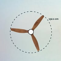 Stropni ventilator sa svjetlom Cecotec EnergySilence Aero 5230 DarkWood – 52", DC motor od 40 W, LED svjetlo, daljinski upravljač, 6 brzina, tajmer, tamno drvo 3