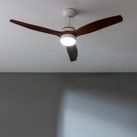 Stropný ventilátor Cecotec EnergySilence Aero 5230 White&BlackWood s osvetlením a diaľkovým ovládaním, 132 cm, 40W DC motor, LED, 6 rýchlostí, zimný/letný režim 2