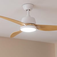 Stropný ventilátor so svetlom Cecotec EnergySilence Aero 5250 LightWood – 62 W jednosmerný motor, priemer 122 cm, 18 W LED, diaľkové ovládanie, 3 rýchlosti 5