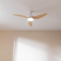 Stropný ventilátor so svetlom Cecotec EnergySilence Aero 5250 LightWood – 62 W jednosmerný motor, priemer 122 cm, 18 W LED, diaľkové ovládanie, 3 rýchlosti 2