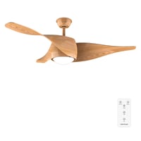 Stropný ventilátor Cecotec EnergySilence Aero 5290 LightWood so svietidlom, 132 cm, 40W DC motor, LED svetlo, diaľkové ovládanie, programovateľný časovač 1