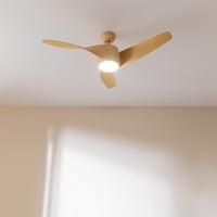 Stropný ventilátor Cecotec EnergySilence Aero 5290 LightWood so svietidlom, 132 cm, 40W DC motor, LED svetlo, diaľkové ovládanie, programovateľný časovač 10