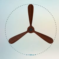 Stropni ventilator Cecotec EnergySilence Aero 5500 Black Aqua Connected s daljinskim upravljačem i WiFi vezom, 40 W, promjer 132 cm, IP44, 6 brzina 6