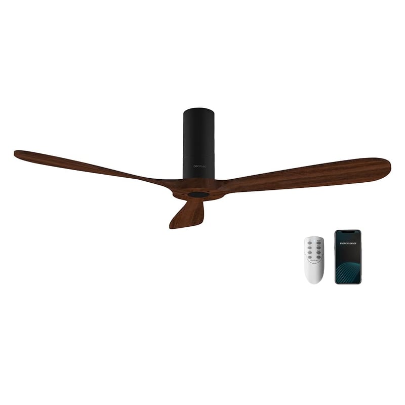Stropni ventilator Cecotec EnergySilence Aero 5500 Black Aqua Connected s daljinskim upravljačem i WiFi vezom, 40 W, promjer 132 cm, IP44, 6 brzina