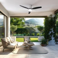 Cecotec EnergySilence Aero 5600 Aqua GoldDarkWood Connected mennyezeti ventilátor lámpával, 132 cm, 40 W, LED 20 W, 3 lapát, 6 sebesség, Wi- 3
