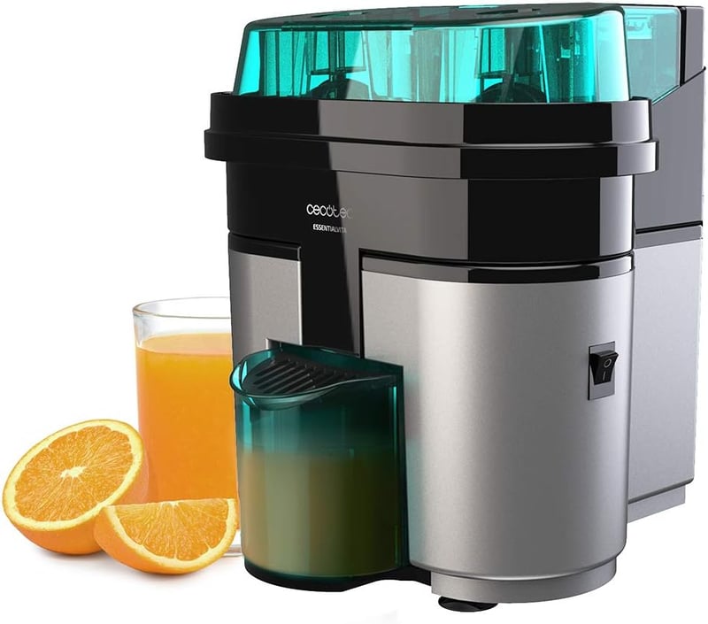Cecotec EssentialVita Twice Black elektromos narancsprés 90W dupla fej szűrővel