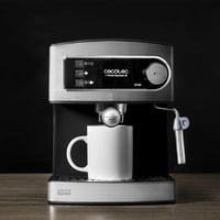 Cecotec Eszpresszó és Cappuccino Kávéfőző Gép, 20 Bar Nyomás, 850W, Dupla Kifolyó, Tejhabosító, Csészemelegítő, Fekete 4