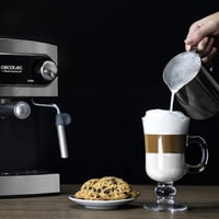 Cecotec Eszpresszó és Cappuccino Kávéfőző Gép, 20 Bar Nyomás, 850W, Dupla Kifolyó, Tejhabosító, Csészemelegítő, Fekete 5