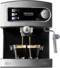 Cecotec Eszpresszó és Cappuccino Kávéfőző Gép, 20 Bar Nyomás, 850W, Dupla Kifolyó, Tejhabosító, Csészemelegítő, Fekete 1
