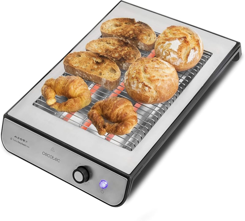 Cecotec Turbo Easy Toast Inox vízszintes kenyérpirító - 900 W