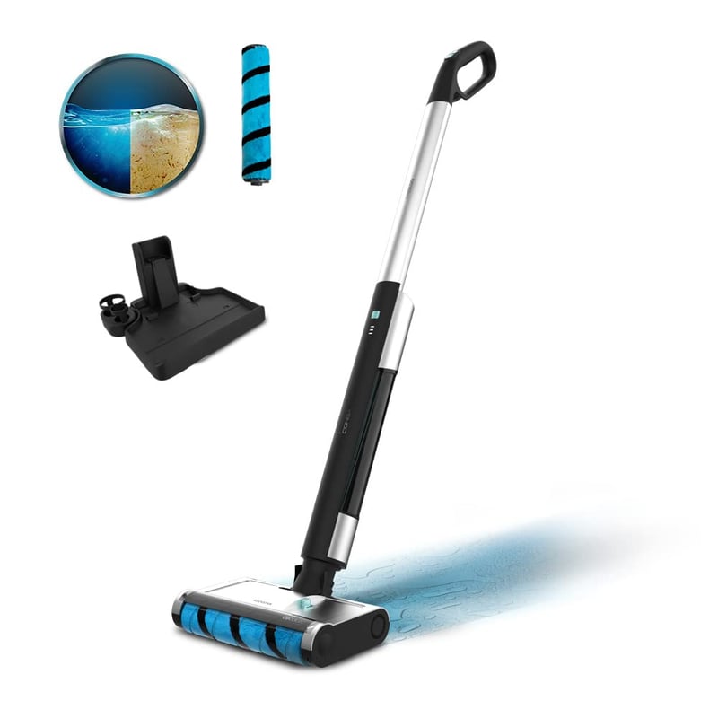 Mop electric Cecotec FreeGo Wash 40W, autonomie 40 minute, rolă absorbantă Wet Jalisco, rezervor de apă curată de 420 ml și rezervor de apă uzată de 150 ml, pulverizare automată