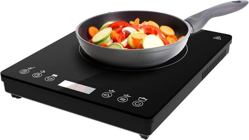 Cecotec Full Magma Slim hordozható indukciós főzőlap 2000W, 8 fokozat, üveg felület, érintőkijelző