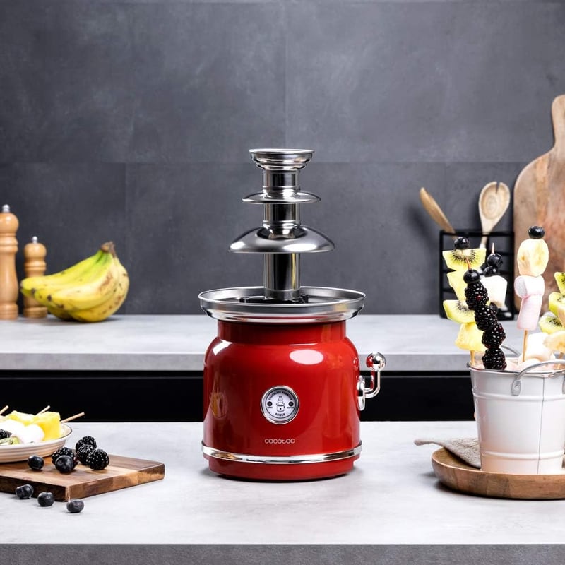 Cecotec Fun Csokoládé Szökőkút 90W Rozsdamentes Acél 3 Szintes Съ Съ
