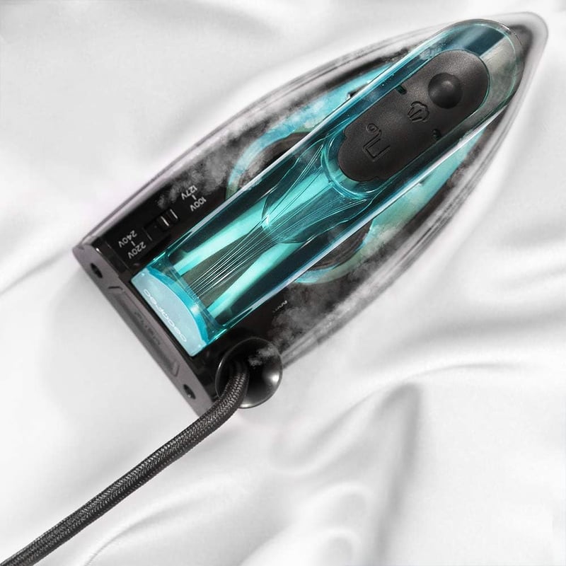 Cecotec GoForce 8000 összecsukható titán gőzvasaló utazáshoz, 1200W, 53g/perc gőz