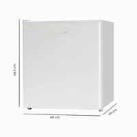 Minifrigider Cecotec GrandCooler 20000 L SilentCompress, 46L, 48,7x48 cm, Consum Redus, Ușă Reversibilă, Răcire Ciclică, Alb, Clasa Energetică E 2