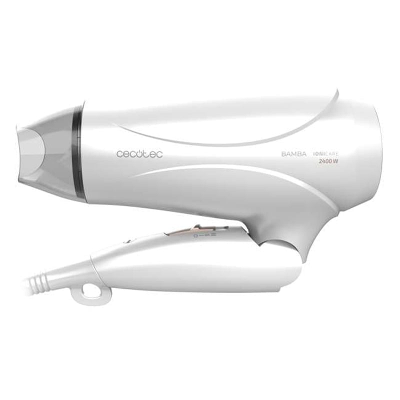 Cecotec Ionicare Travelwhite 2400W Összecsukható Hajszárító Ionizáló Funkcióval - White, 2400 W