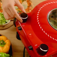 Cecotec Mamma Mía Window elektromos pizzasütő grill 1200W, 400°C, 15 perces időzítő, termosztát, kősütés, felső-alsó fűtőszál, betekintő ablak 5