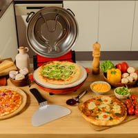 Cecotec Mamma Mía Window elektromos pizzasütő grill 1200W, 400°C, 15 perces időzítő, termosztát, kősütés, felső-alsó fűtőszál, betekintő ablak 2