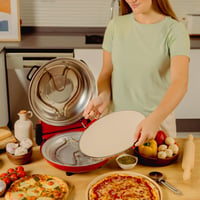 Cecotec Mamma Mía Window elektromos pizzasütő grill 1200W, 400°C, 15 perces időzítő, termosztát, kősütés, felső-alsó fűtőszál, betekintő ablak 7